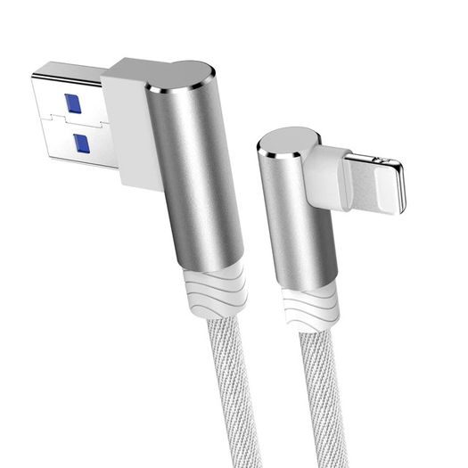 NOHON 3M Apple 3A Lightning Fast Charger & Data Sync 90 Degree Elbows Nylon Braided Cable (Brand New/Warranty)