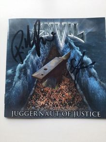 ANVIL: Juggernaut of Justice- Autographed CD cover
