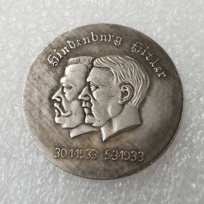 Ww2 Mark German Coin  Hitler Luftwaffe Swastika Nazi Warplane  Reichsmark