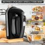 Hand Electric Mixer, 300W Ultra Power Food Kitchen Mixer with 5 Self-Control Speeds + Turbo Boost, 5 Stainless Steel Attachments Handheld Blender for Baking, BLACK Image 2