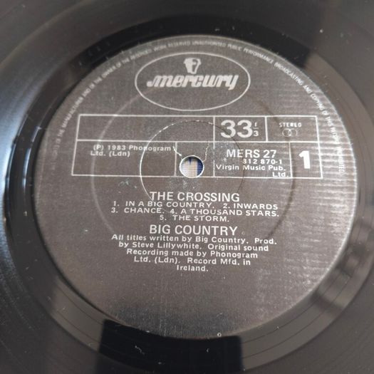 Big Country - The Crossing Irish Pressing