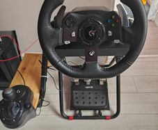 Logitech wheel, 6 speed shifter and stand