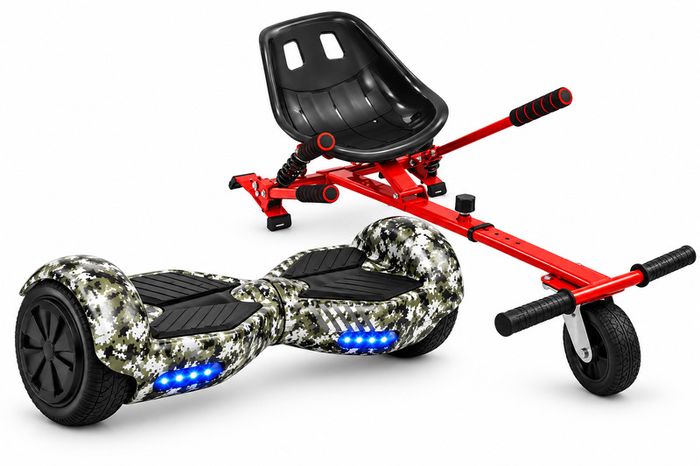 HELVEI 6.5 inch Camo Hoverboard and Hoverkart Bundle