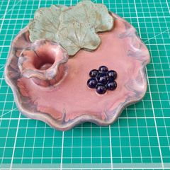 ElderBush Pottery Candlestick Holder