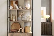 Bookshelf, Storage Shelf, Large Bookcase with Doors, 4 Shelves, Steel Structure, Industrial Style, for Living Room, Office, Toasted Oak Colour and Black