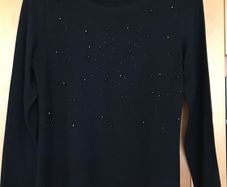 Ladies Black Sparkly Jumper