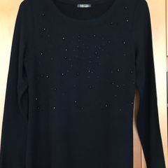 Ladies Black Sparkly Jumper
