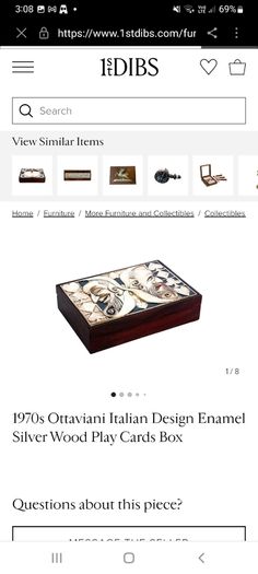 Rare and valuable Italian Mid Century Modern Jatoba and Silver Plated Cigarette Box look at all pictures