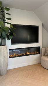 Media wall fireplace - Infinix Landscape