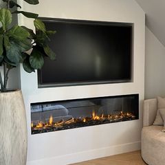 Media wall fireplace - Infinix Landscape