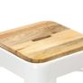 Bar Stools 4 pcs White Solid Mango Wood Image 5
