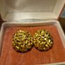 Vintage Clip On Golden Tone Earrings Image 2