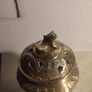 Vintage Tri Leg Incense Burner  Lidded Metal / Brass Chinese Marked   Old  Ceremonial/ Meditation  Clearing Energy/ Purification Ritual Image 3