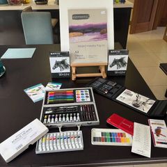 Art easel and painting/colouring supplies