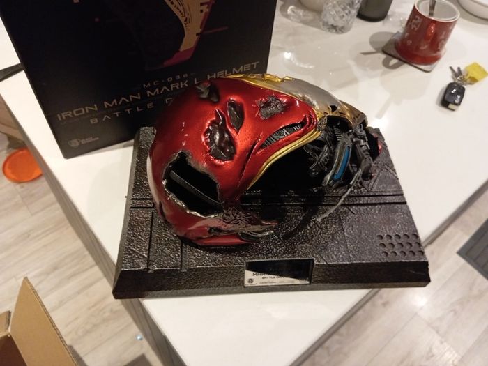 Beast Kingdom Ironman battle damaged display
