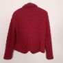 Frank Walder Dark Red Burgundy Diamond Quilted Button-Up Blazer Jacket 14UK/42EU Image 10