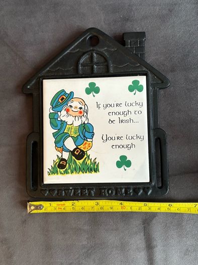 Vintage Irish Theme Leprechaun Trivet