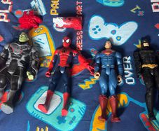 Bundle of Action Figures (Hulk, Spiderman, Batman, Superman)