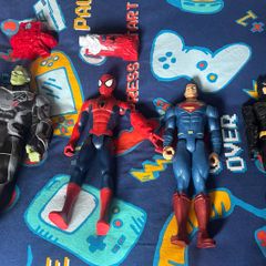 Bundle of Action Figures (Hulk, Spiderman, Batman, Superman)