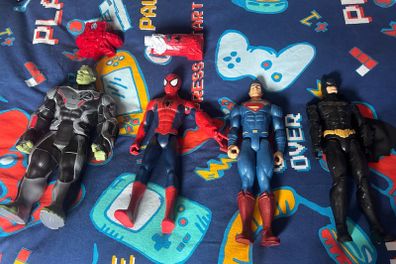 Bundle of Action Figures (Hulk, Spiderman, Batman, Superman)