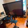 LG 42 Plasma TV + Mobile TV Stand Image 2