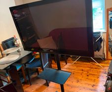 LG 42 Plasma TV + Mobile TV Stand