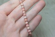 Rhodochrosite handmade natural stone bead bracelet