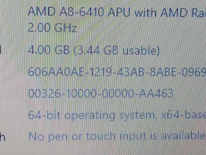 HP 15.6inch Laptop, purple colour, AMD A8-6410 APU 2.0GHz with AMD Radeon R5 Graphics, 4 GB Ram, almost 1 Terrabyte HDD, Windows 10,