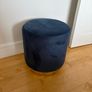 Navy and gold pouffe Image 2