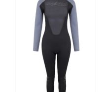 Typhoon Swarm Ladies 3:2 Wetsuit Back Zip Flatlock Graphite Black
