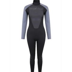 Typhoon Swarm Ladies 3:2 Wetsuit Back Zip Flatlock Graphite Black
