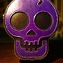 hand made leather skull bag Image 2