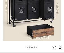 150L Laundry Hamper Baskets with wheels