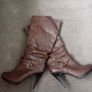 Brown Faux Leather Boots Image 3