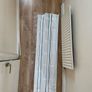 Large WoodLux Bright White 50mm Faux Wood Venetian Blinds Image 2