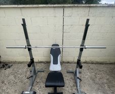 Full set of weights and 20kg Olympic bar