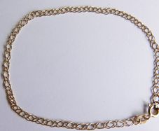 Vintage Solid 9ct Yellow Gold 375 Fancy Link Bracelet. Length 8" - 1,2g