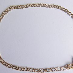 Vintage Solid 9ct Yellow Gold 375 Fancy Link Bracelet. Length 8" - 1,2g