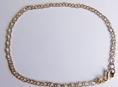 Vintage Solid 9ct Yellow Gold 375 Fancy Link Bracelet. Length 8" - 1,2g