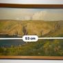 Original Oil on Canvas Painting Coastal Cliffs & Cove Seascape Unsigned Framed Image 5