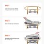 Chafing Dish Buffet Set, 8 Qt 4 Pack, Stainless Steel Chafer with 2 Full Size and 4 Half Size Pans, Rectangle Catering Warmer Server with Lid Water Pan Stand, for Weddings Parties Banquets, Gold Image 2
