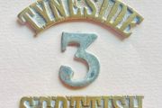 Scarce WW1 3-piece Shoulder Title - 3rd Tyneside Scottish, 22nd Northumberland Fusiliers