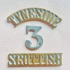 Scarce WW1 3-piece Shoulder Title - 3rd Tyneside Scottish, 22nd Northumberland Fusiliers