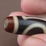 Antique Hiamalayn Tibetan circle & Square Eyes Agate Dzi Bead Amulet Pendant Image 7
