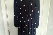 Principles Navy/White Polka Dot Dress Size 16