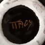 Vintage Bitossi Art Glass Vase with a Dark Glaze and Abstract Floral Design Image 9