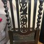 Antique Victorian Jacobean carved oak chair Image 3