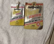 1 x Soap & Glory Sheet Mask. 1 x Soap & Glory Serum Mask
