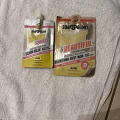 1 x Soap & Glory Sheet Mask. 1 x Soap & Glory Serum Mask