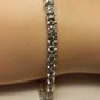 Rhodium Plated Sterling Silver Moissanite Tennis Bracelet Image 6